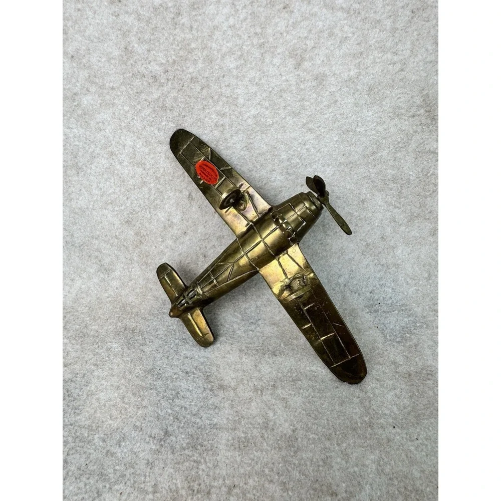 Vintage‎ Antique Brass  Desk Collector Aviation Pilot Decor Air Plane Figure